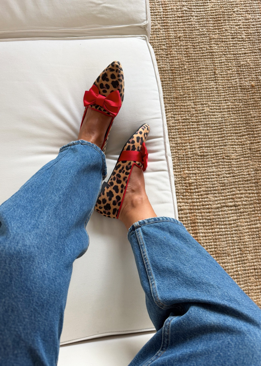 Mocasín Print Moño Rojo