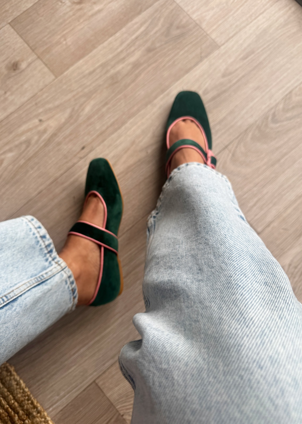 Baleta Ignacia Verde/Rosa