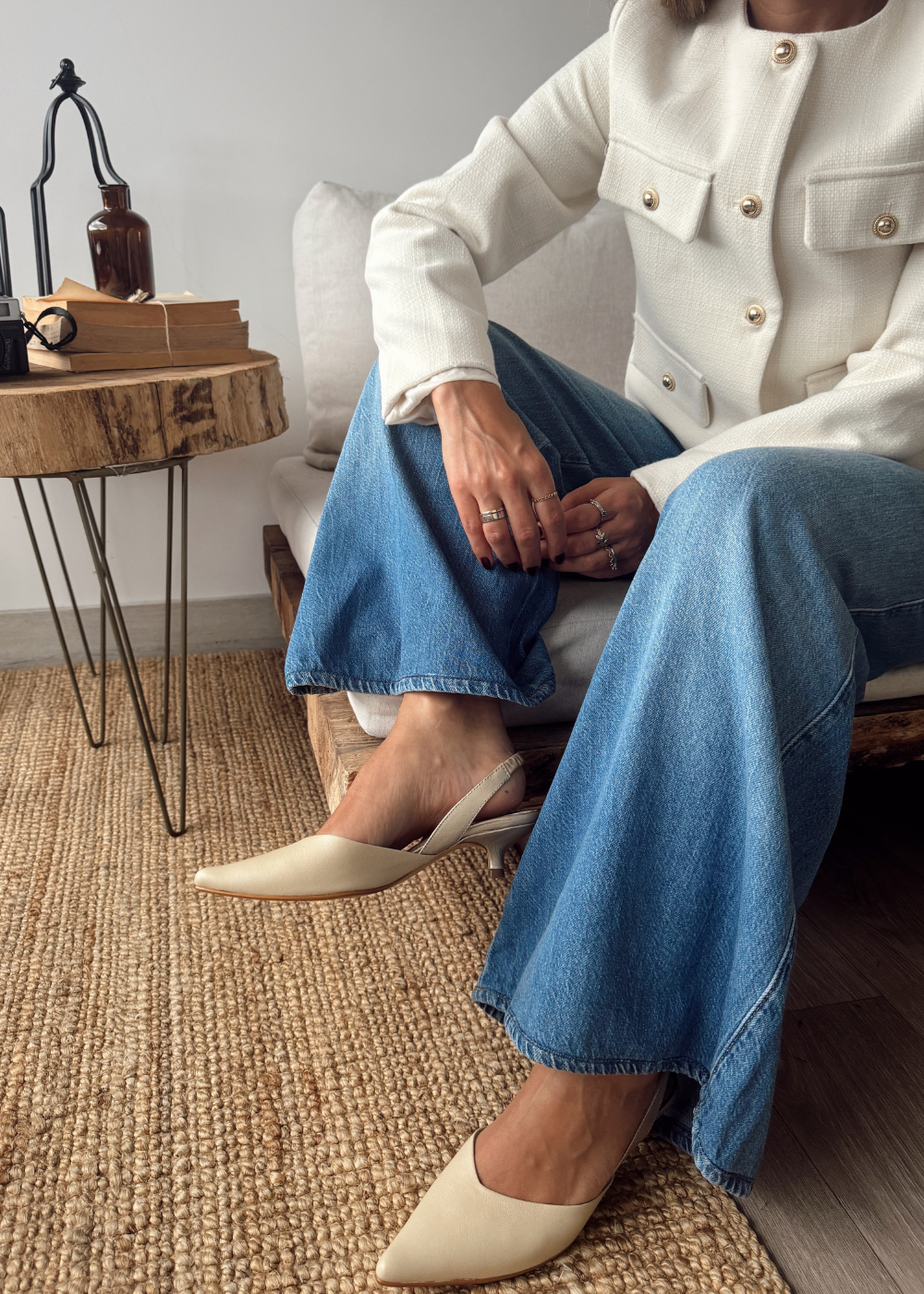 Tacón Lola Beige/Dorado