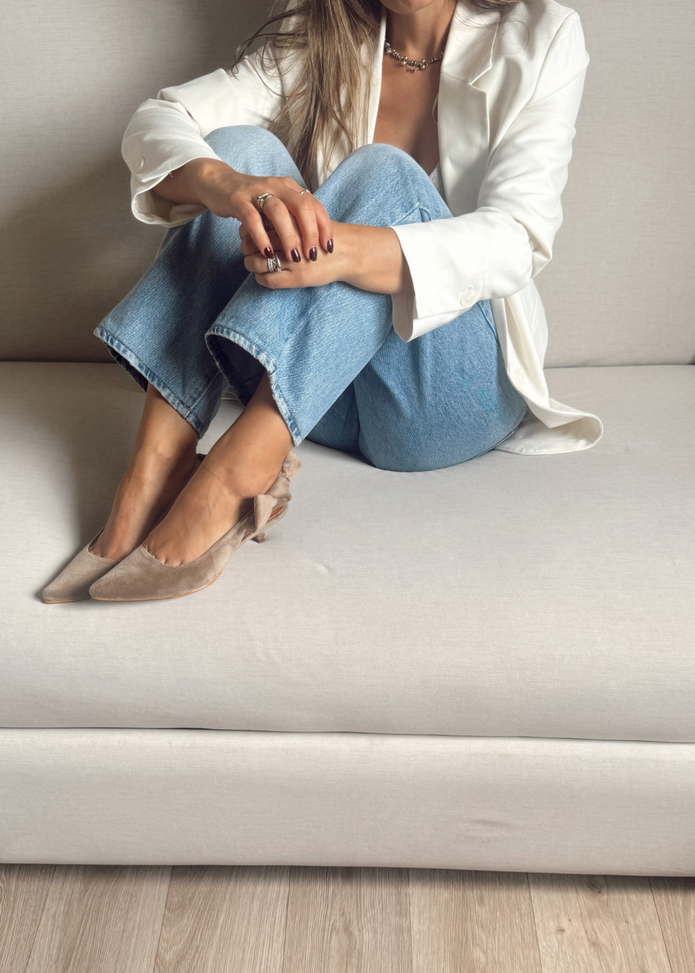 Tacón Emma Moño Avellana