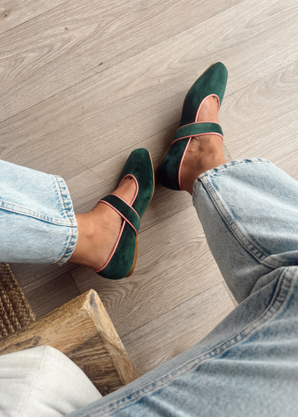 Baleta Ignacia Verde/Rosa